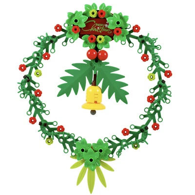 Large Christmas Wreath - Festive Xmas Decoration - 15x19cm | All parts LEGO - Image 1 of 2
