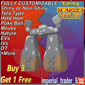 Pokémon Escarlata y Violeta ✨ Shiny Stonjourner ✨ Con Mejor 6IV Personalizable - Imagen 1 de 1
