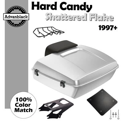 Hard Candy Shattered Flake Chopped Tour Pack Fit 97+ Harley Street Electra Glide Foto 1 de 4