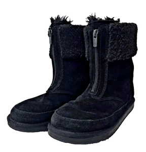 Koolabura by UGG Womens Ankle Booties Lytta Mini Size US 5 Black Suede Faux Fur - Picture 1 of 11