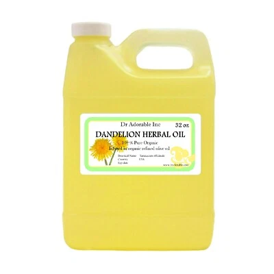 DR. ADORABLE Organic Dandelion Herbal Oil 100% Pure 2 oz 4 oz 8oz up to gallon Free shipping