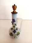 Flacon de parfum en opaline  fleurs Violette " collection" Souvenir de Nice B/T