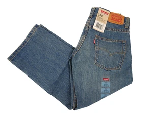 Levi's 550Relaxed Fit Tapered Leg Jeans Boys 8 NEW Clean Crosshatch - Picture 1 of 3