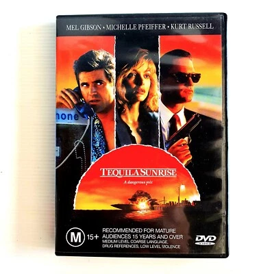 Tequila Sunrise DVD 1988 Thriller, Gibson, Russell, Pfeiffer, R4 VGC, Free Post  - Image 1 of 4