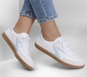 NWT Skechers Hotshot Kickoff Women’s Sz 10 Natural Light Blue Sneakers - Picture 1 of 9