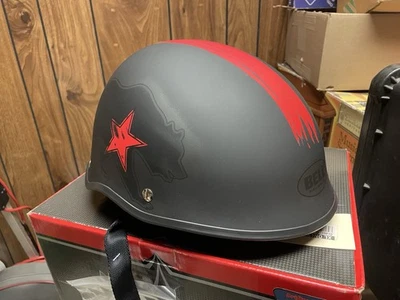 Bell Motorcycle Helmet 2XL. Half Face With bear outline  - Image 1 of 4