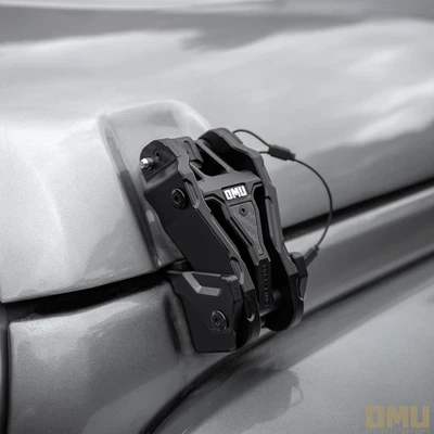 Carbon Fiber Hood Locking Latch Catch Kit for Jeep Wrangler JK JKU 2018-2024 Foto 1 de 4