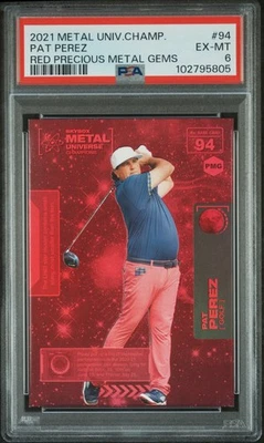 2021 Skybox Metal Universe Pat Perez Red Precious Metal Gems /150 - PSA 6 - Image 1 of 2