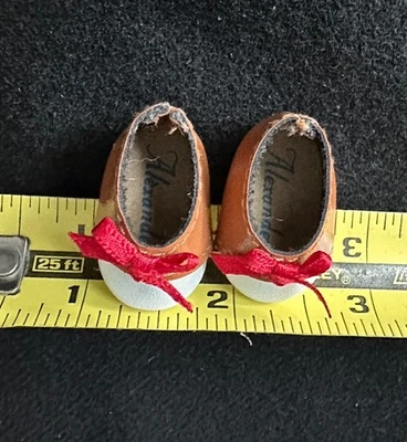8” Doll Shoes Brown White Madame Alexander Leatherette - Image 1 of 4