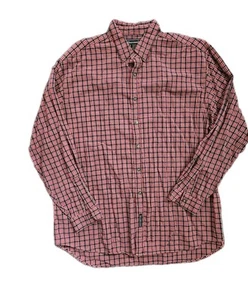 Vtg Abercrombie & Fitch Shirt Men’s XL Button Down Red Blue Tan Plaid Pocket EUC - Picture 1 of 10