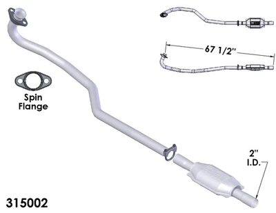 Catalytic Converter for 1987-1989 Chevrolet Beretta 2.0L L4 GAS OHV - Imagem 1 de 2