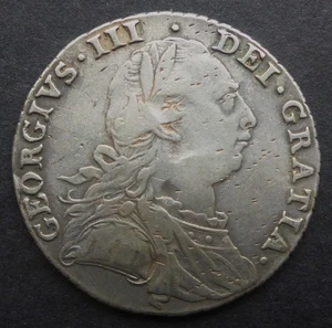 GREAT BRITAIN 1787 SILVER KING GEORGE III SHILLING FREE SHIPPING!! - Picture 1 of 1
