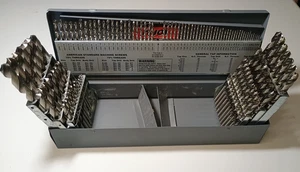 Hertel 115 pc Drill Bit Set 1/16" - 1/2" 1-60 A-Z 118 Deg dent in corner of case - Picture 1 of 8