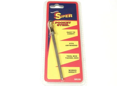 SUPER SR320 Mini Pocket Knife Sharpening Steel Rod 3 3/4" overall MI1003 NEW! - Image 1 of 3