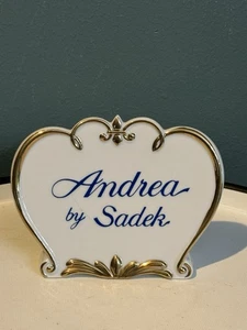ANDREA VON SADEK VINTAGE PORZELLAN DISPLAY HÄNDLERTHEKE WERBESCHILD - Bild 1 von 6