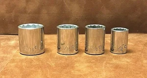 (4) CRAFTSMAN 3/8 Drive 12 Point Sockets ~ EE44338 ~ EE44336 ~ EE44335 ~ EE44333 - Bild 1 von 6