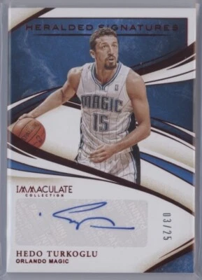 HEDO TURKOGLU 2019-20 Panini Immaculate AUTO HERALDED SIGNATURES RED 3/25 Magic - Image 1 of 2