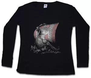 CAMISETA VIKING SHIP I MUJER MANGA LARGA Vikingos Bota de remos Barco largo Nórdicos - Imagen 1 de 1