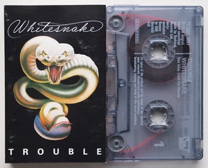 WHITESNAKE - TROUBLE (LIBERTY TCEMS1257) LATE 80s UK CASSETTE TAPE REISSUE - Picture 1 of 3