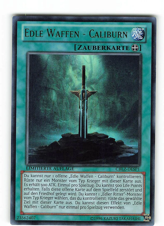 Yugioh EDLE WAFFEN - CALIBURN , cblz-desp1 Ultra Rare deutsch NM Limitiert - Bild 1 von 2