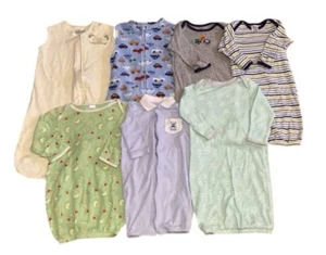 Baby Boys Gown Sleep Sack lot 0-6 months Halo Gerber Slumber Sack ... - Picture 1 of 16