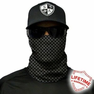 SA Co - Fibra de Carbono - Máscara Protectora Cara Cuello Bandana Tubo Motocicleta Sin Costuras - Imagen 1 de 5