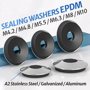 Ø9,5 mm - Ø30 mm TORNILLO TEK UNIDO SELLADO ARANDELAS PARA TECHOS EPDM GOMA IMPERMEABLE - Imagen 1 de 26