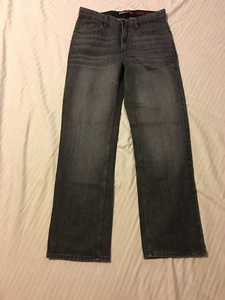 Hawk: Boys Straight/Straight Leg, Adj. Waist Jeans, Cat Whisker Affect: Gry, 18R - Picture 1 of 6