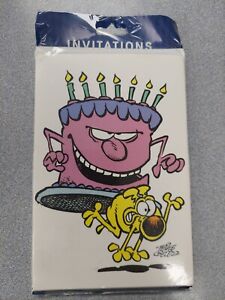 Gibson Greetings Birthday Party Invitations Mother Goose & Grimm Comic Dog 8 Ct.