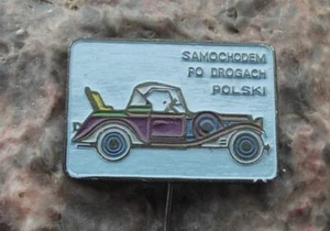 Antique Poland Veteran Vintage Cars Polish Road Driving Series Pin Badge - Picture 1 of 12