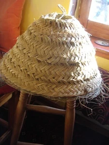 Paja de ratán marroquí, suspensión Doum, colgante de sombra clara de mimbre W40 cm - Imagen 1 de 7