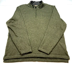 Wrangler 1/4 Zip Pullover Men's XXL Green Long Sleeve Outdoor Work Chore Cowboy - Picture 1 of 10
