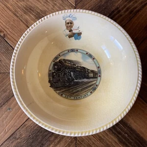 20th Century Railroad Bowl Locomotive - Cream of Wheat - Decorative Edge 6” RARE - Picture 1 of 11