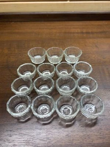 Lot Of 15 Vintage And Antique Crystal Open Salt Cellars Clear Glass 1” Tall - Picture 1 of 5