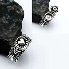 Vintage Gemstone Ethnic Handmade Gift Poison Ring Jewelry US Size-6.75 AR-8081
