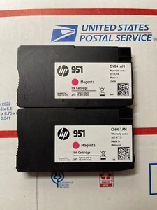Lot 2 HP 951 Magenta Ink Cartridge Z10 CN051AN for Officejet/ Pro 8600/10/15/20 - Picture 1 of 2