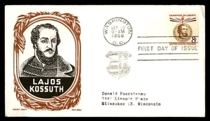 Mayfairstamps US FDC 1958 Lajos Kossuth Coat of Arms First Day Cover aas_24669 - Picture 1 of 2