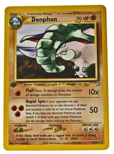 Donphan 21/111 Rare Non Holo 1st Edition Neo Genesis NM+ With eBay Shipping 5a - Picture 1 of 3