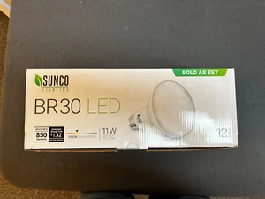 Sunco 12 Pack BR30 LED Light Bulbs, 12 Count (Pack of 1) 3000k Warm White - Picture 1 of 3