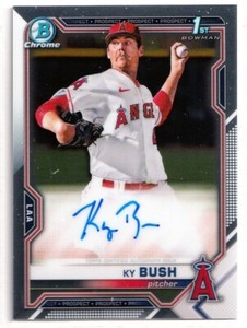 2021 Bowman Chrome Draft Autographs #CDAKB Ky Bush AUTO - Los Angeles Angels (B)