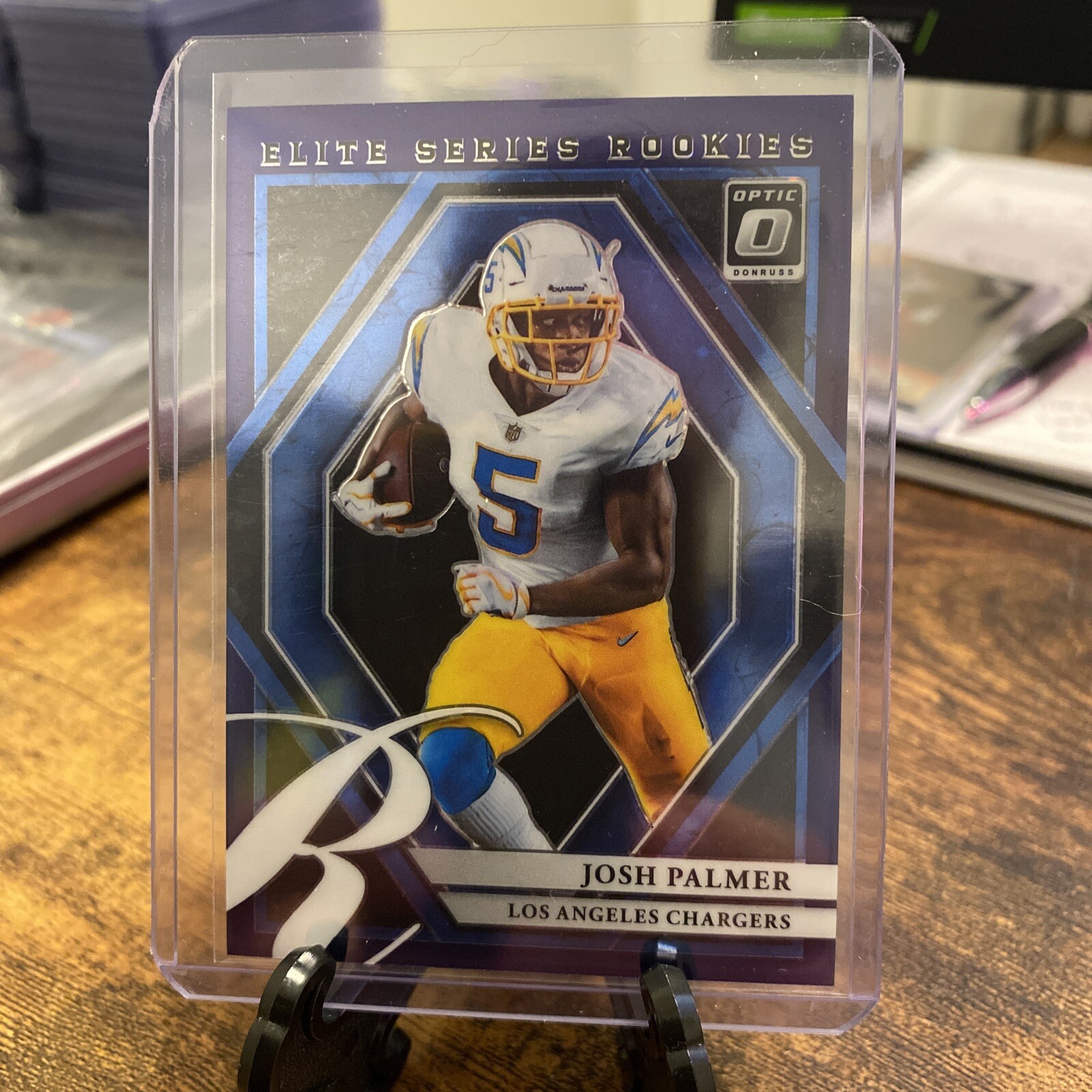 2021 Donruss Optic Josh Palmer Purple Stars 5/25 SSP Elite Series Jersey Number