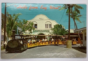 Postcard Hello from Key West Aquarium Conch Tour Train 1969 Florida FL H368 - Picture 1 of 2