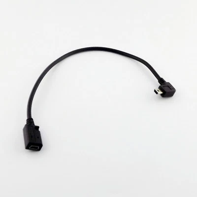 1pcs Mini USB 5 Pin 90 Degree Right Angled Male to Female Extension Data Cable - Image 1 of 4