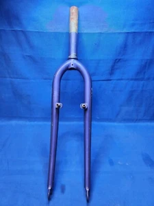NOS Vintage 90s Direct Drive Tange Blue Fork 1 1/8" Threadless 120mm Chromoly - Picture 1 of 9