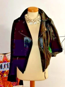 Topshop Womens Leather Jacket size 8 - Picture 1 of 4