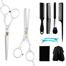 Set Forbici da Parrucchiere Barbiere Professionali per Sfoltire e Taglio Capelli