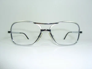 Morel, luxury eyeglasses, Aviator oval square Platinum plated frames NOS vintage - Picture 1 of 9