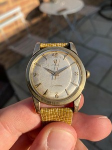 Vintage OMEGA 2577-11 Beefy Lug Breguet Numerals Cal. 351 Automatic - pumpkin 