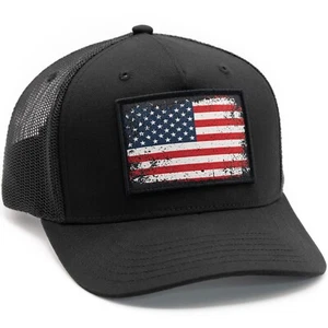 NEW! American Flag Trucker Hat USA Patriotic Snapback 5 panel Cap for Men Women - Picture 1 of 6