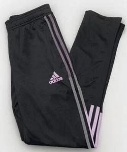 Girls NWT Adidas Tiro 21 Soccer Pants Black/ Purple Trim Sz Large 13/14 - Picture 1 of 8